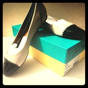 Jack Rogers leather cap toe ballet flat shoes sz 9